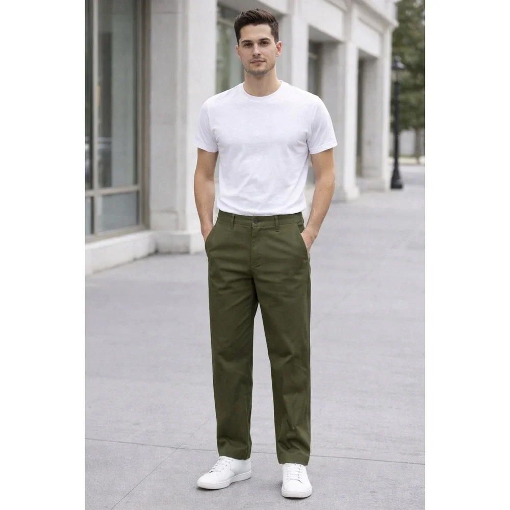 NWT – RSQ Men's Baggy Trouser Pants – Olive‎ Green – Size 28